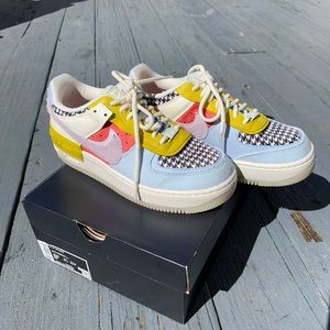 Nike AF1 Shadow Multi-Print Sneakers